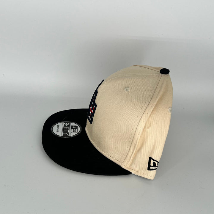 Khaki Black Los Angeles Dodgers N.L. Side Patch New Era MLB 9Fifty Snapback Hat