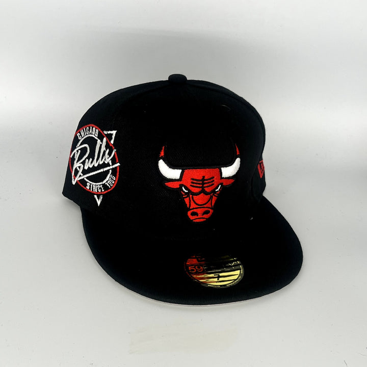 Black Chicago Bulls New Era NBA 59Fifty Fitted Hat