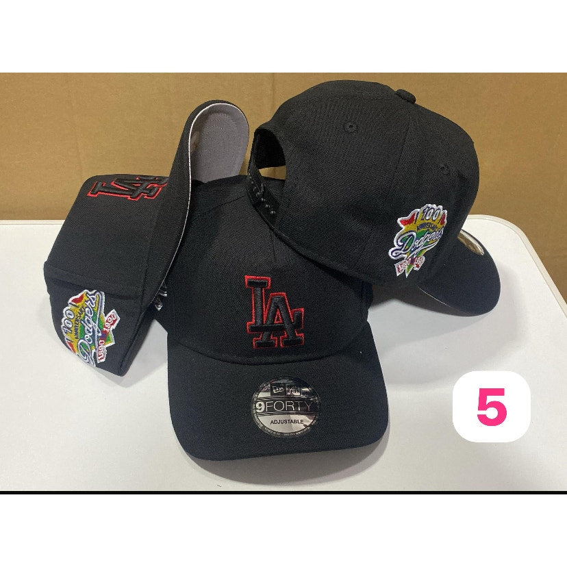 Black Los Angeles Dodgers 100th Anniversary New Era MLB 9Fifty Snapback Hat