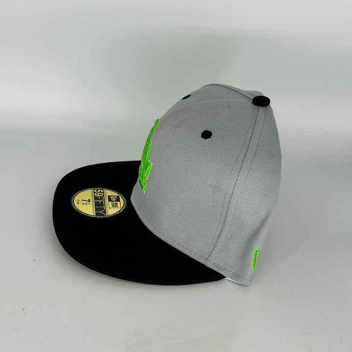 Gray Black Los Angeles Dodgers 50th Anniversary Side Patch New Era MLB 59Fifty Fitted Hat