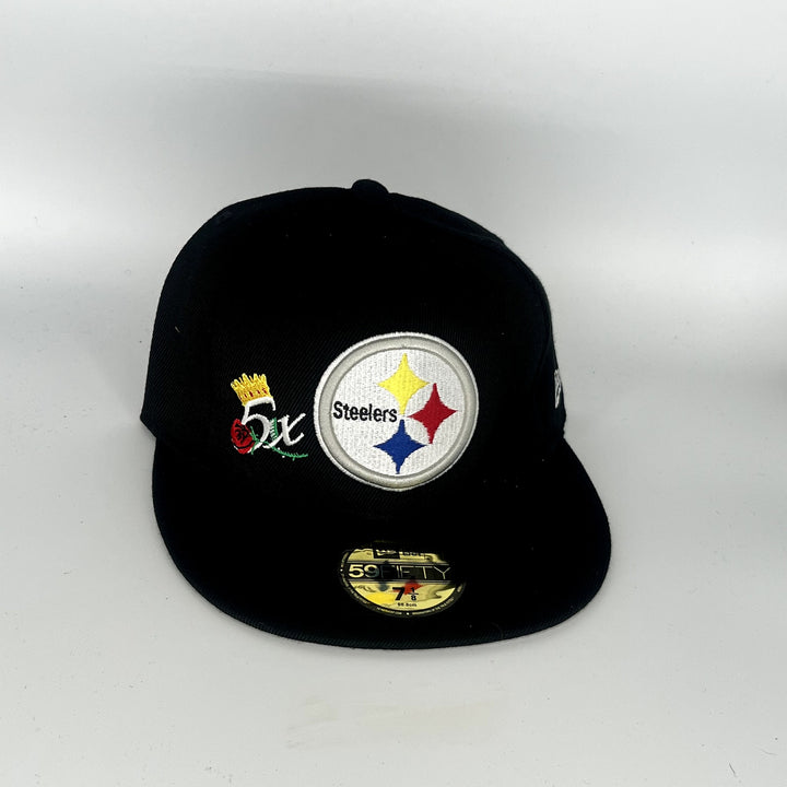 Black Pittsburgh Steelers 10X Patch New Era MLB 59Fifty Fitted Hat