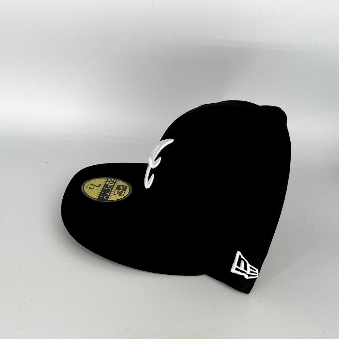 Black Atlanta Braves New Era MLB 59Fifty Fitted Hat