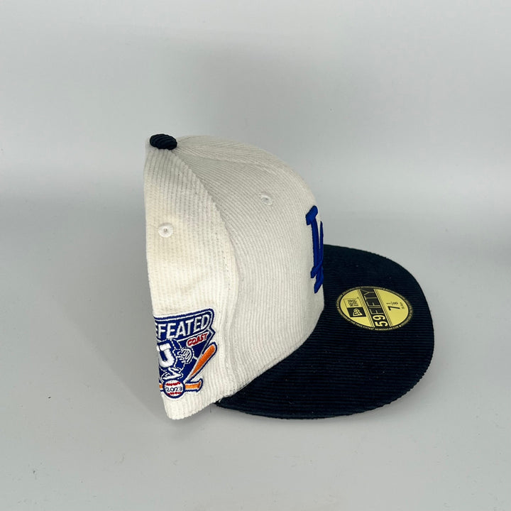 White Black Los Angeles Dodgers 2023 Undefeated West Coast Side Patch New Era MLB 59Fifty Fitted Hat