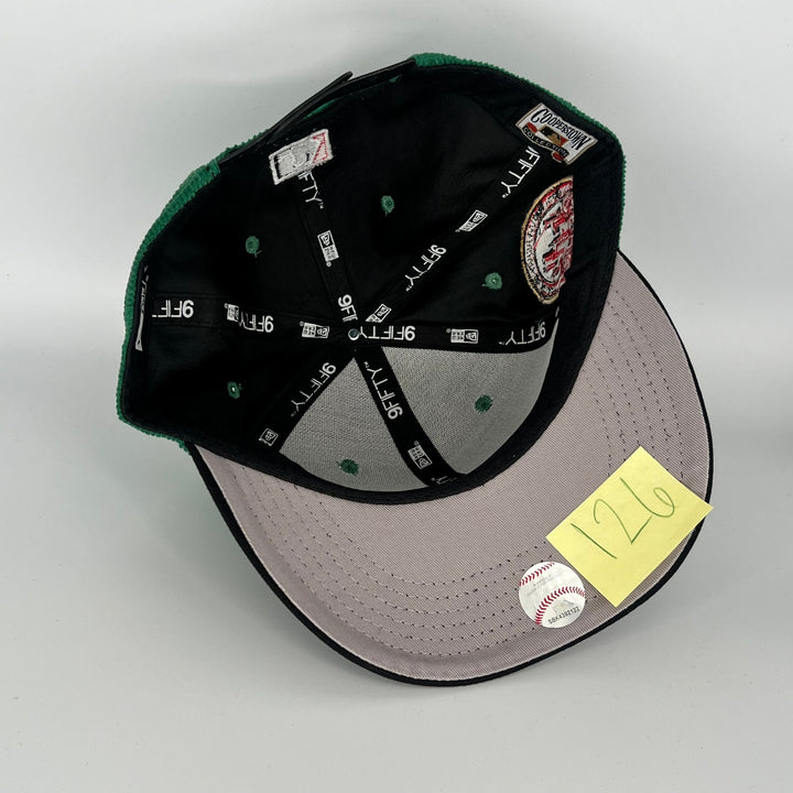 Green Black Atlanta Braves 40th Anniversary in Atlanta Side Patch New Era MLB 9Fifty Snapback Hat