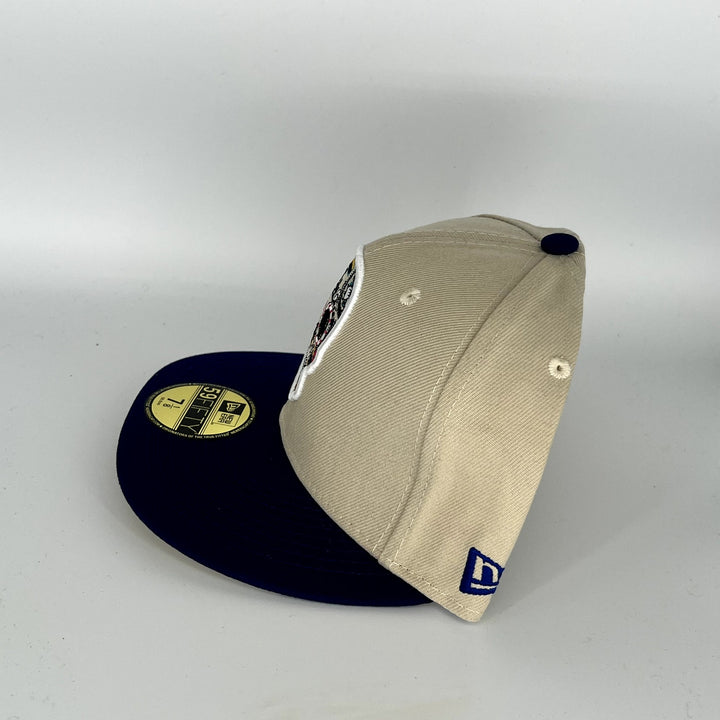 Brown Navy Blue  Sugar Skull Los Angeles Dodgers New Era MLB 59Fifty Fitted Hat