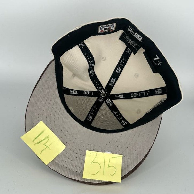 White Brown Los Angeles Dodgers New Era MLB 59Fifty Fitted Hat