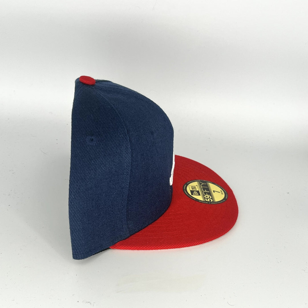 Navy Blue Red Atlanta Braves New Era MLB 59Fifty Fitted Hat