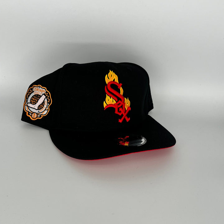 Black Chicago White Sox Chicago White Series Side Patch New Era MLB 9Fifty Snapback Hat