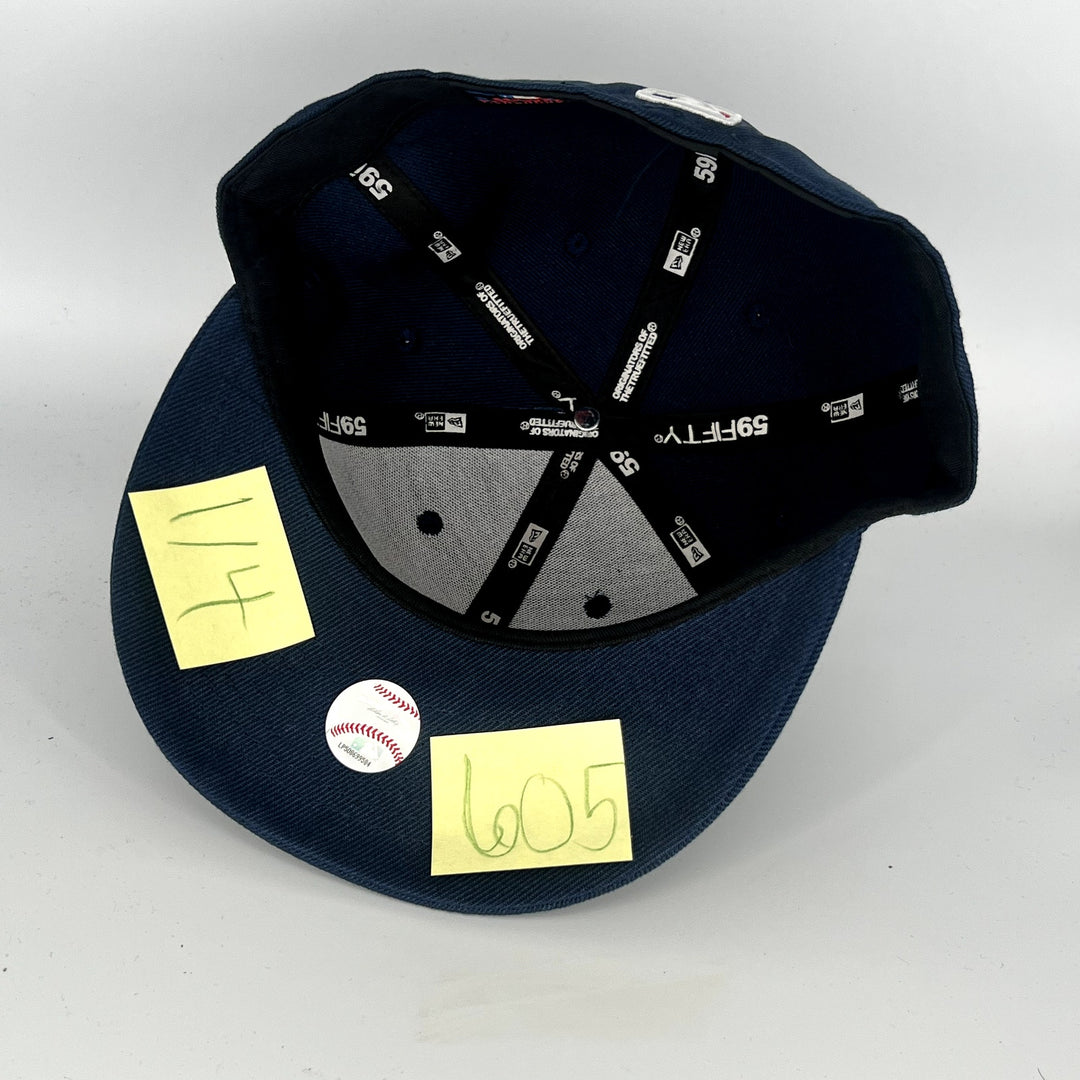 Navy Blue Cleveland Indians Wahoo New Era MLB 59Fifty Fitted Hat