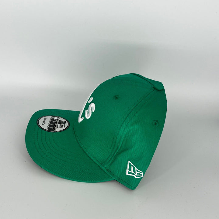 Green Athletics With Baseball Love Symbol New Era MLB 9Fifty Snapback Hat