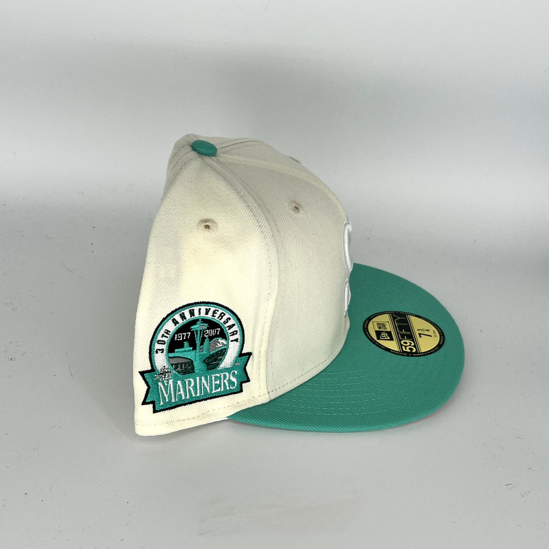 White Green Seattle Mariners 30TH Anniversary New Era MLB 59Fifty Fitted Hat