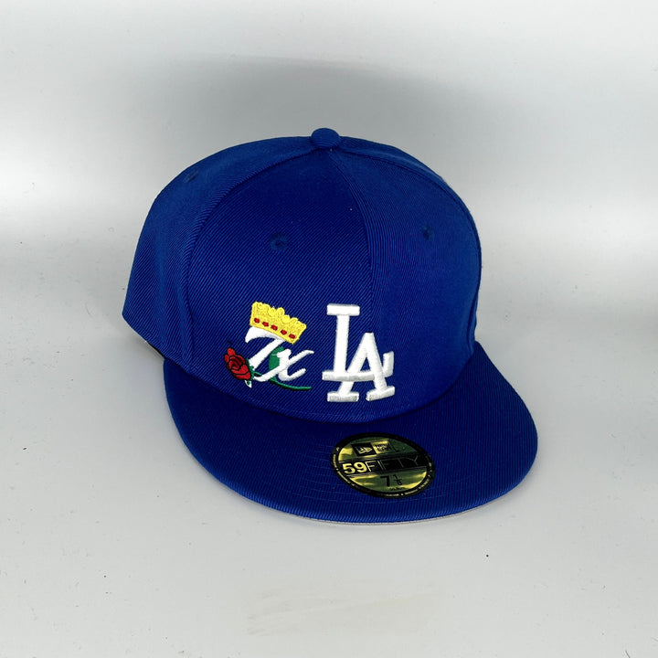 Blue Los Angeles Dodgers  7X Champions Patch New Era MLB 59Fifty Fitted Hat