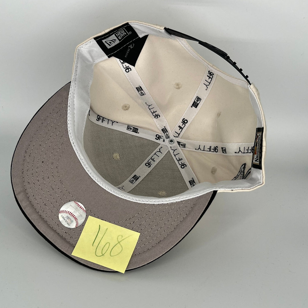 White Black Texas Rangers A.L. Side Patch New Era MLB 9Fifty Snapback Hat