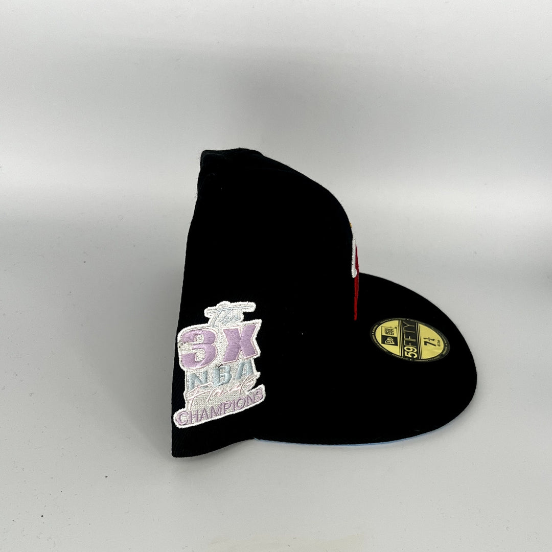 Black Miami Heat 3X Champions SP New Era NBA 59Fifty Fitted Hat