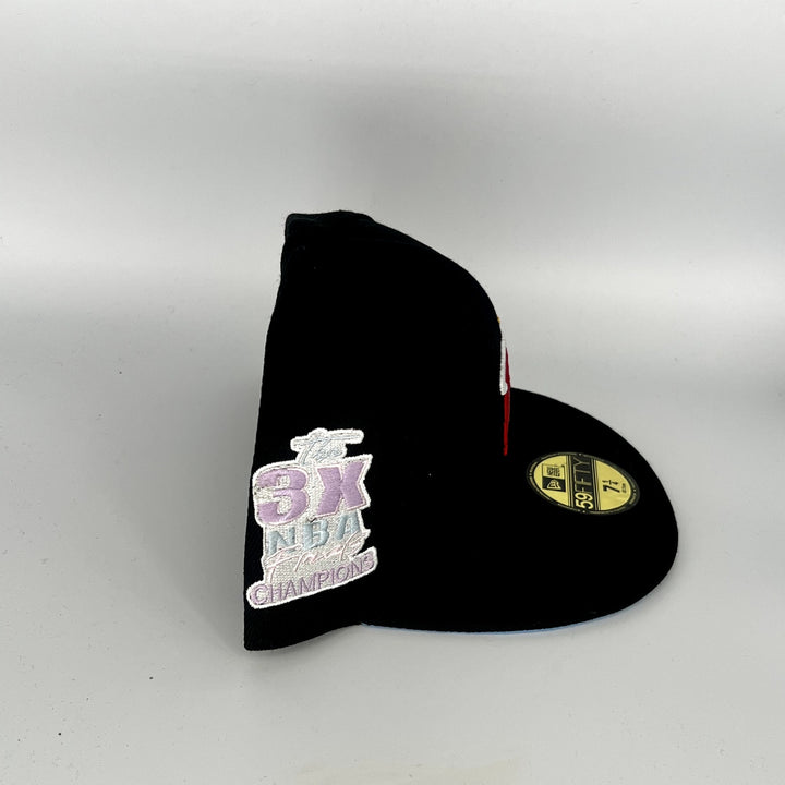 Black Miami Heat 3X Champions SP New Era NBA 59Fifty Fitted Hat