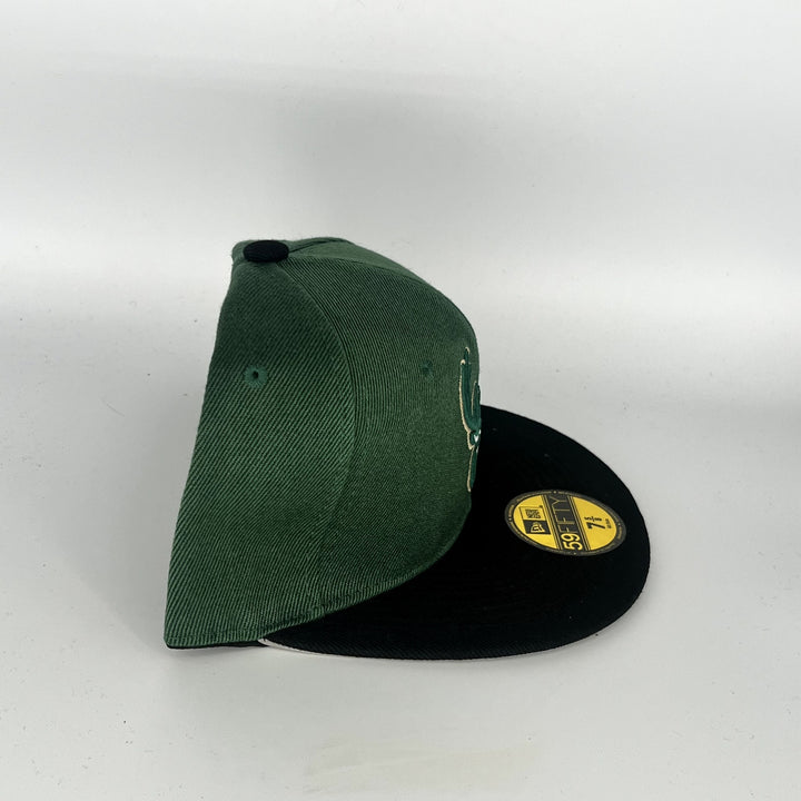 Green Black Milwaukee Bucks New Era NBA 59Fifty Fitted Hat