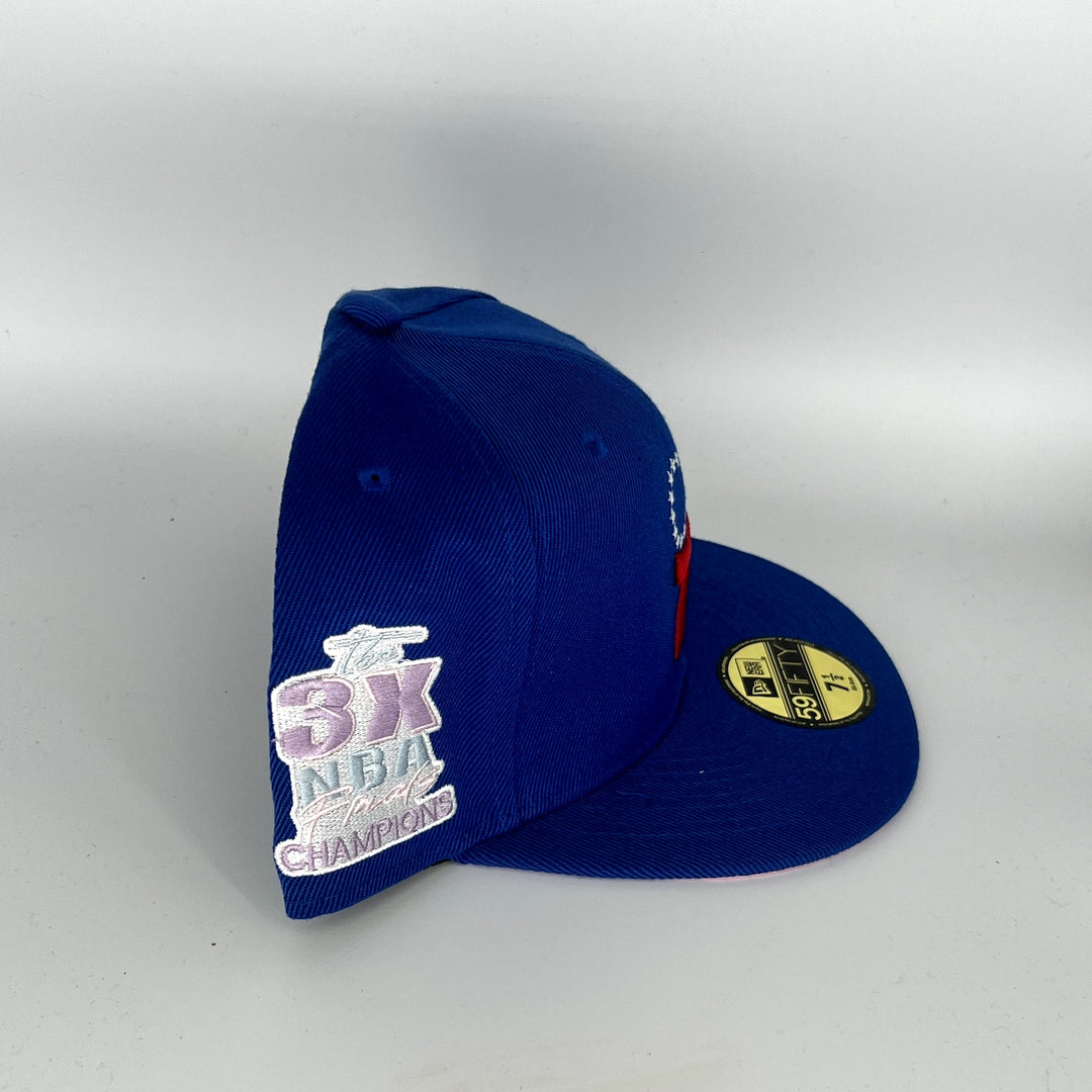 Blue Philadelphia 76ers 3X Champions SP New Era NBA 59Fifty Fitted Hat