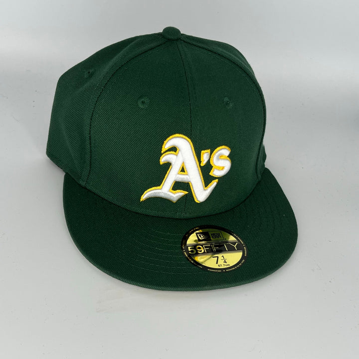 Green Athletics New Era MLB 59Fifty Fitted Hat
