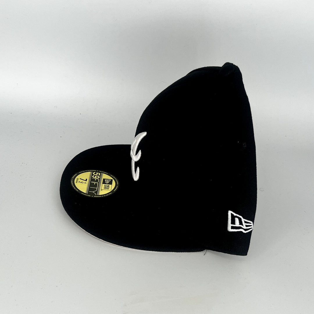 Black Atlanta Braves New Era MLB 59Fifty Fitted Hat