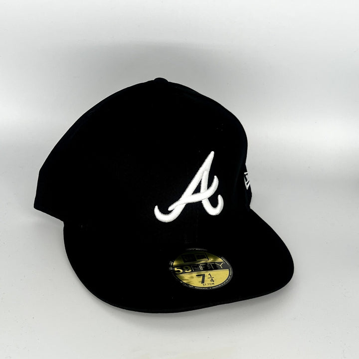 Black Atlanta Braves New Era MLB 59Fifty Fitted Hat
