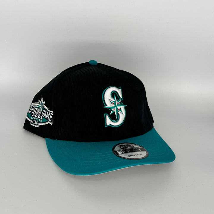 Black Blue Seattle Mariners 2001 All Star Game Side Patch New Era MLB 9Fifty Snapback Hat
