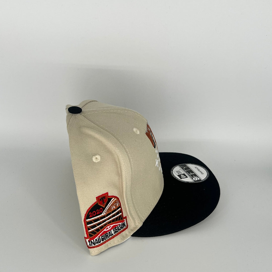 Khaki Brown Texas Rangers T 2020 Inaugural Season Side Patch New Era MLB 9Fifty Snapback Hat