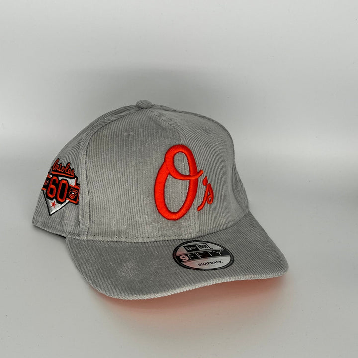 Gray Baltimore Orioles Orioles 60  Side Patch New Era MLB 9Fifty Snapback Hat