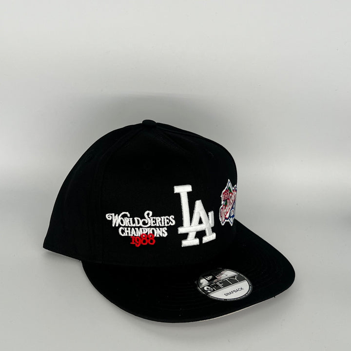 Black Los Angeles Dodgers 1988 World Series Champions New Era MLB 9Fifty Snapback Hat