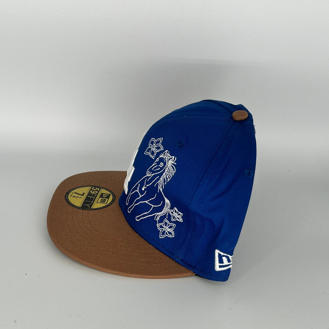 Blue Los Angeles Dodgers 60th Anniversary Dodger Stadium Side Patch New Era MLB 59Fifty Fitted Hat