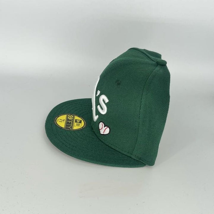 Green Athletics New Era MLB 59Fifty Fitted Hat
