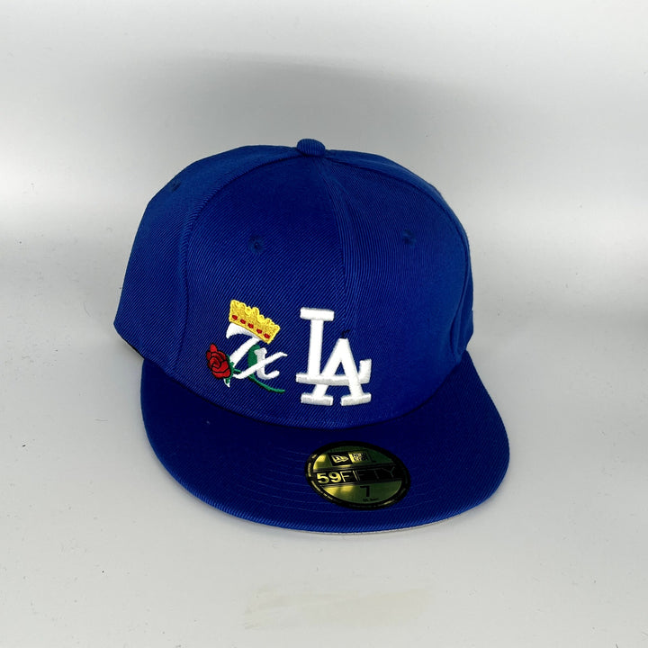Blue Los Angeles Dodgers X Patch New Era MLB 59Fifty Fitted Hat