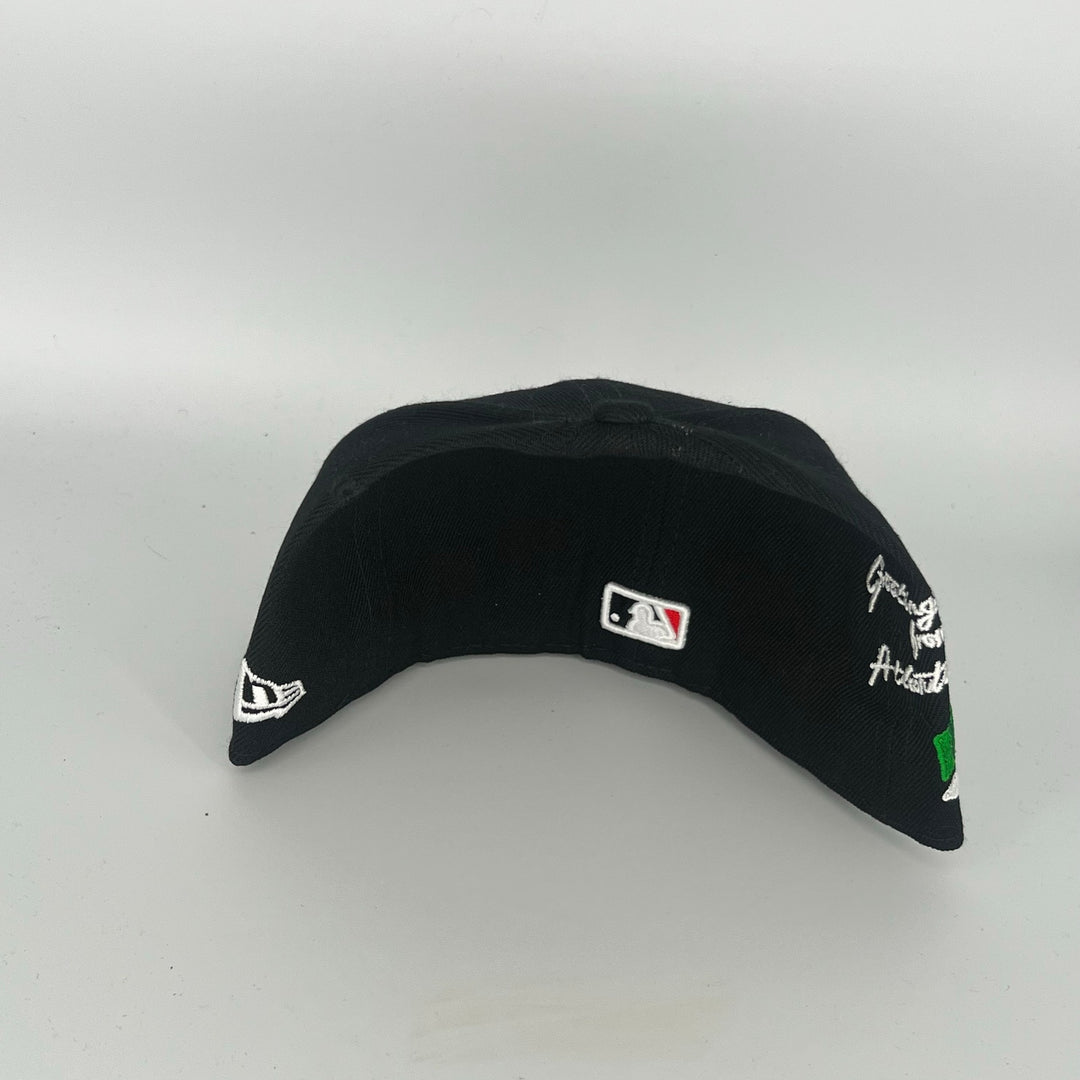 Black Atlanta Braves New Era MLB 59Fifty Fitted Hat