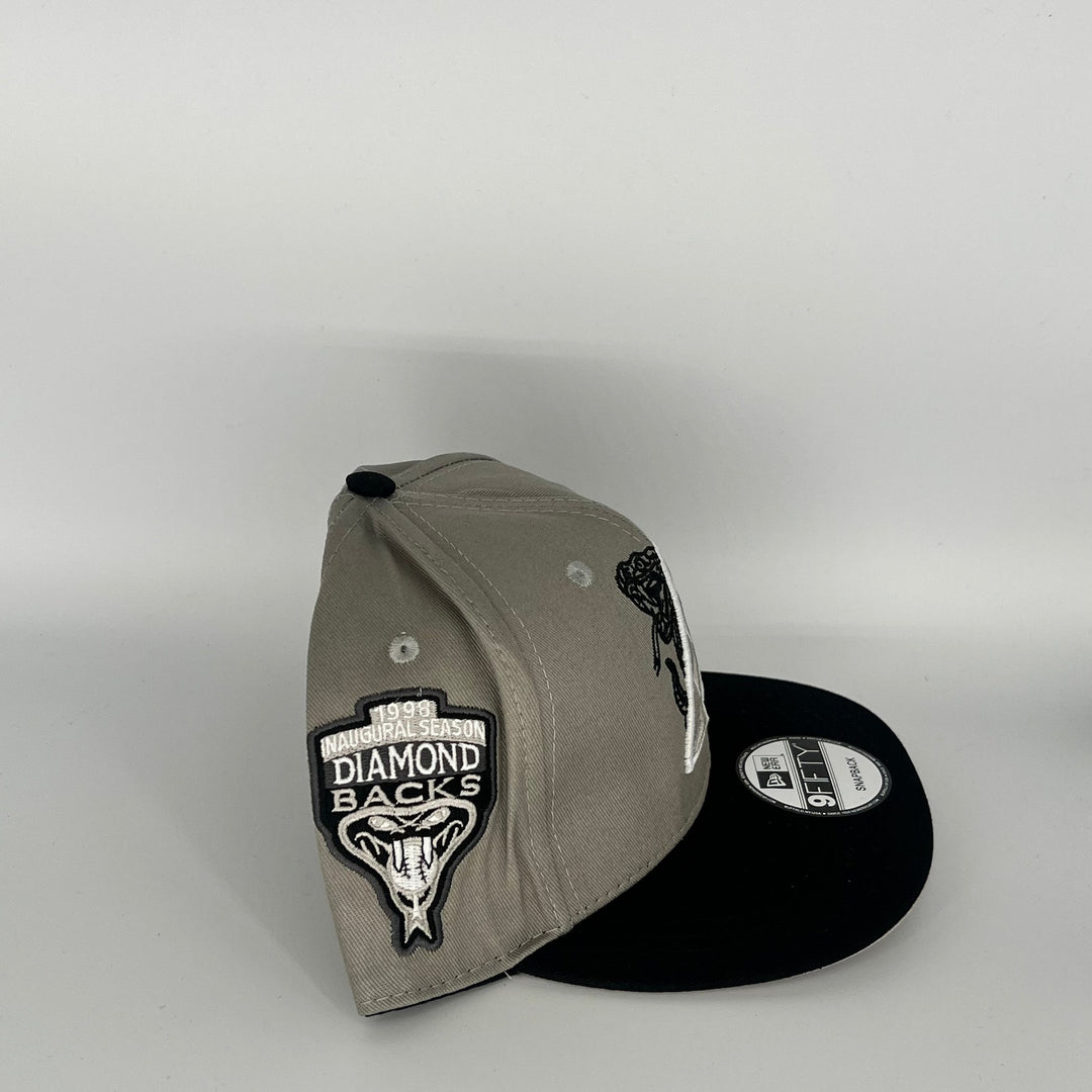 Gray/Black Arizona Diamondbacks Diamondbacks 1998 Inaugural Season  Side Patch New Era MLB 9Fifty Snapback Hat