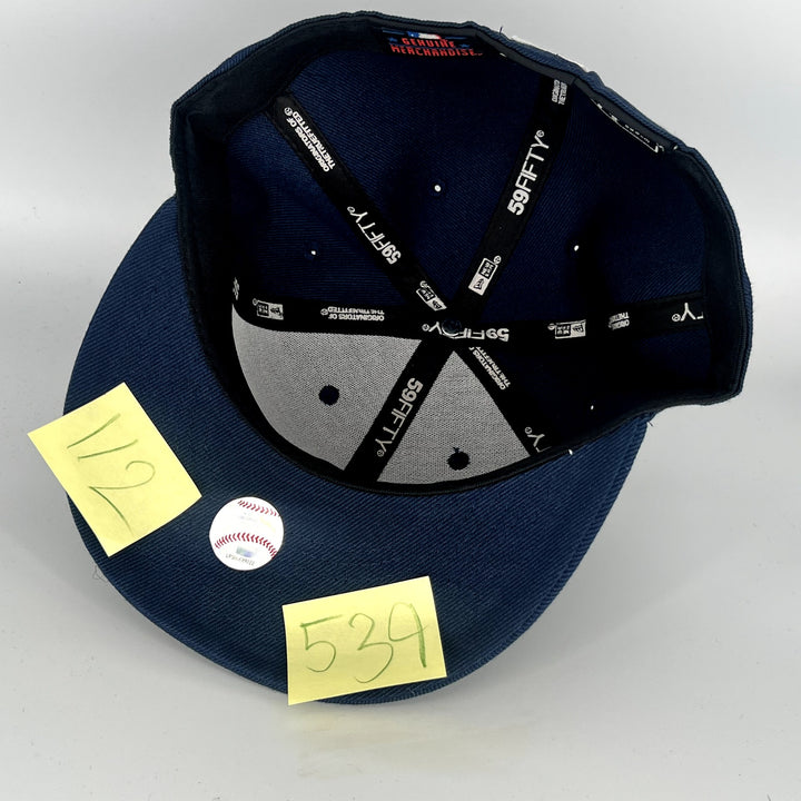 Navy Blue Cleveland Indians Wahoo New Era MLB 59Fifty Fitted Hat