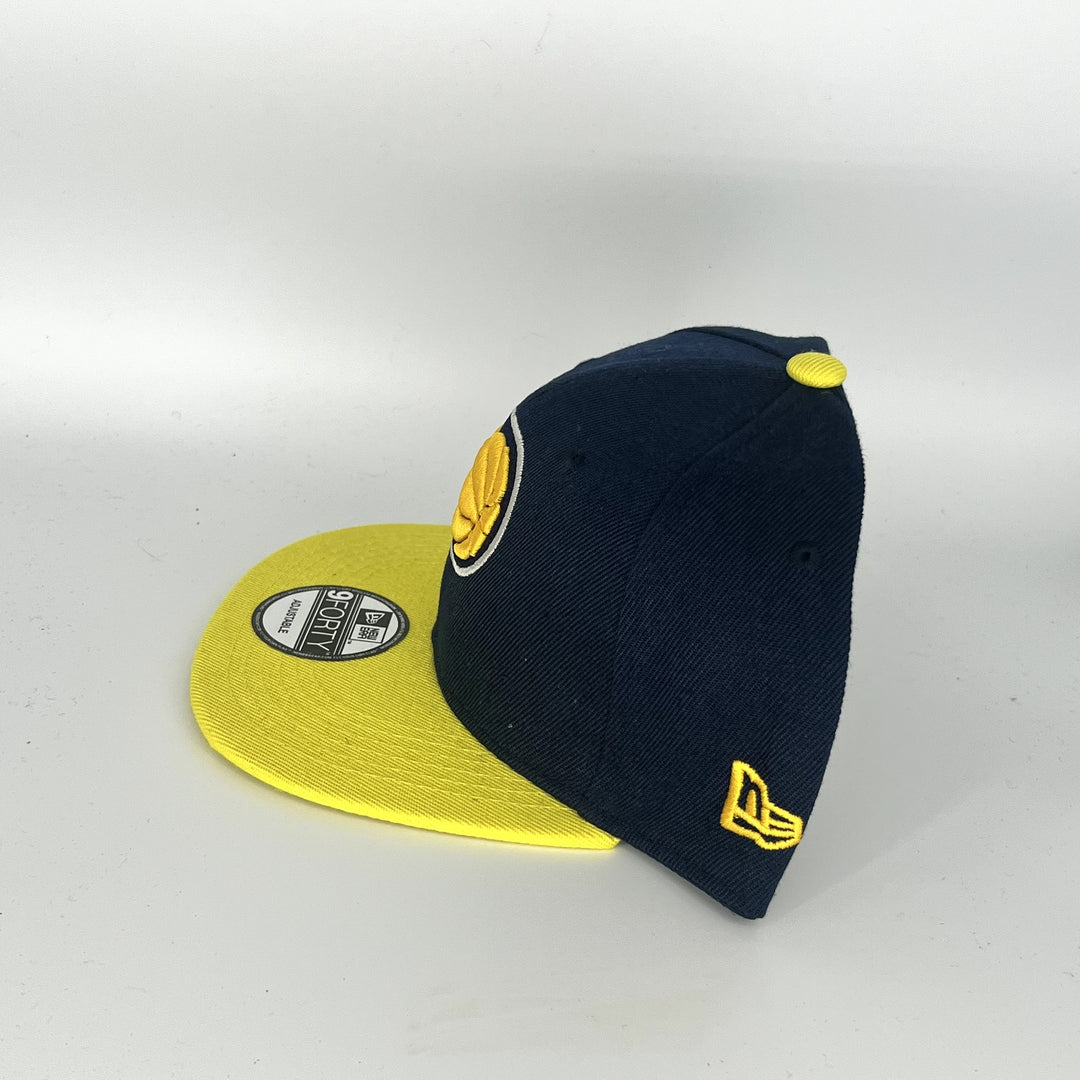 Navy Blue Yellow Indiana Pacers New Era 9Forty Snapback Hat