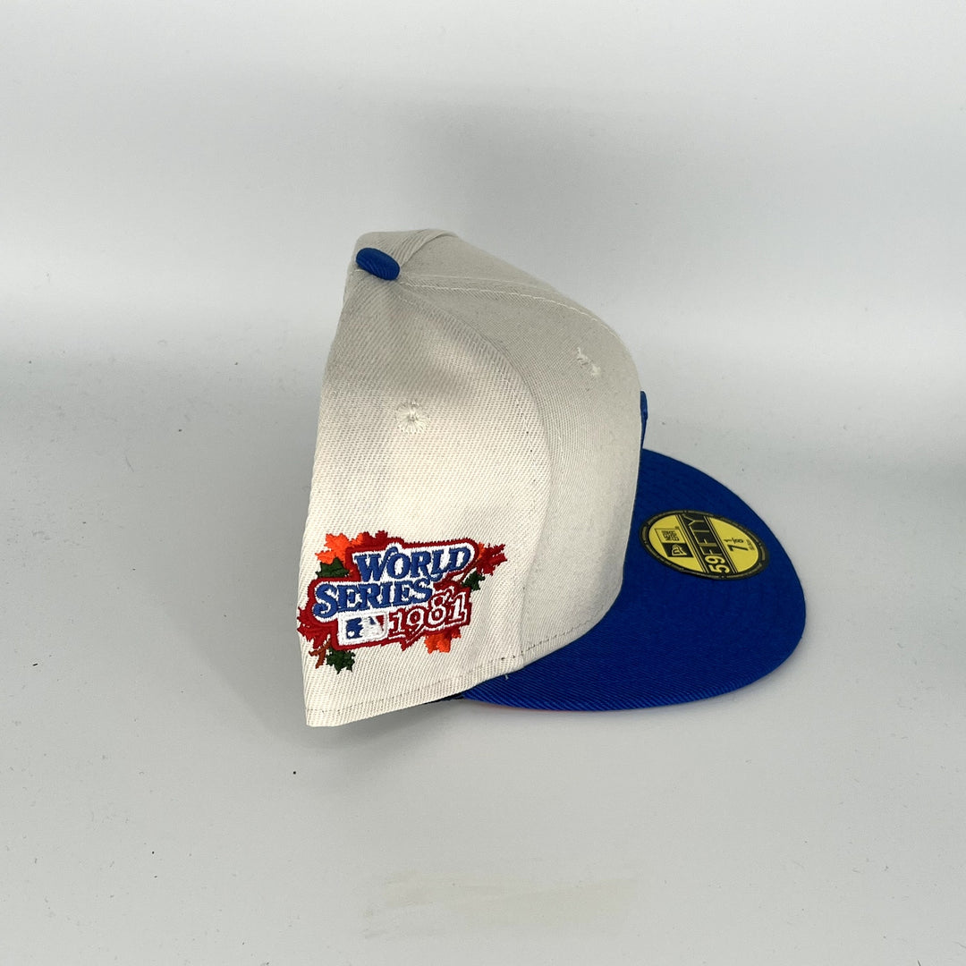 White Blue Los Angeles Dodgers 1981 World Series New Era MLB 59Fifty Fitted Hat