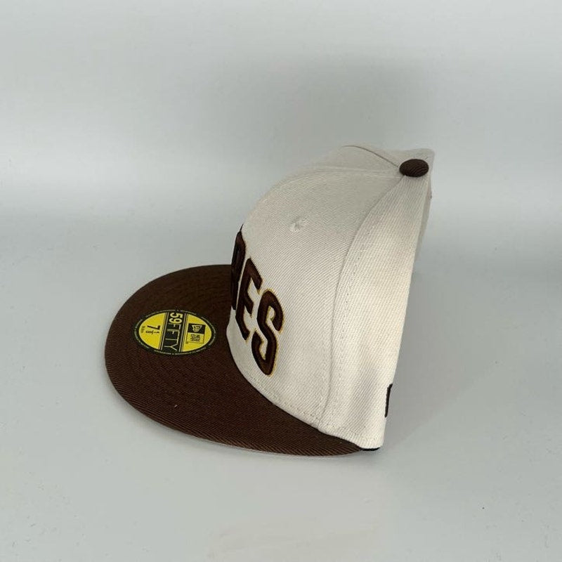 White Brown San Diego Padres New Era MLB 59Fifty Fitted Hat