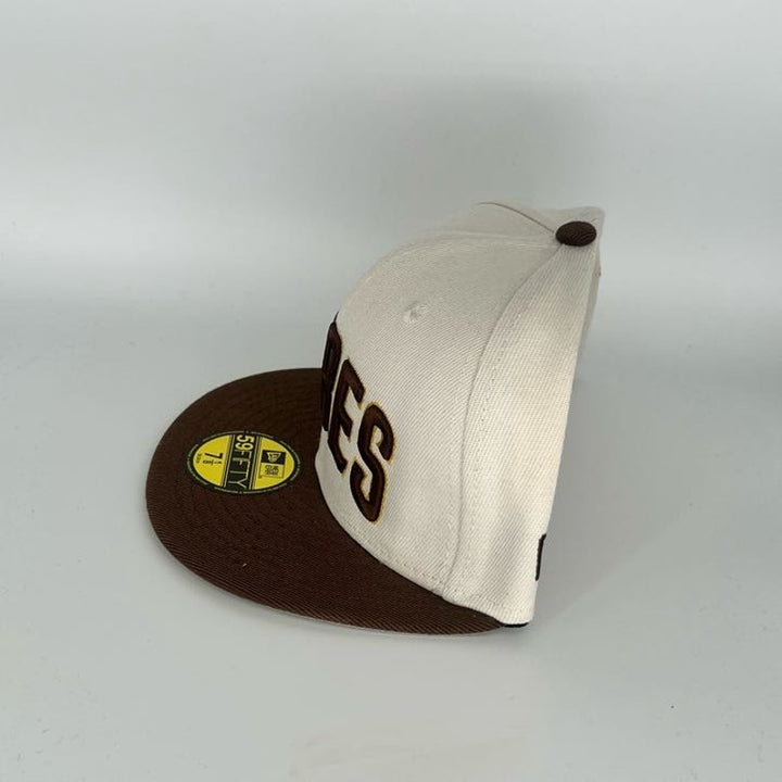 White Brown San Diego Padres New Era MLB 59Fifty Fitted Hat