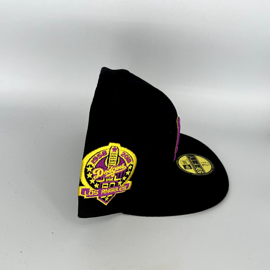 Black Los Angeles Dodgers 60TH Anniversary SP New Era MLB 59Fifty Fitted Hat