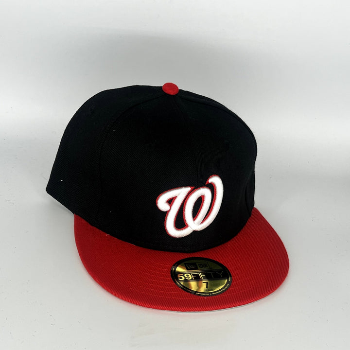 Black Red Washington Nationals New Era MLB 59Fifty Fitted Hat