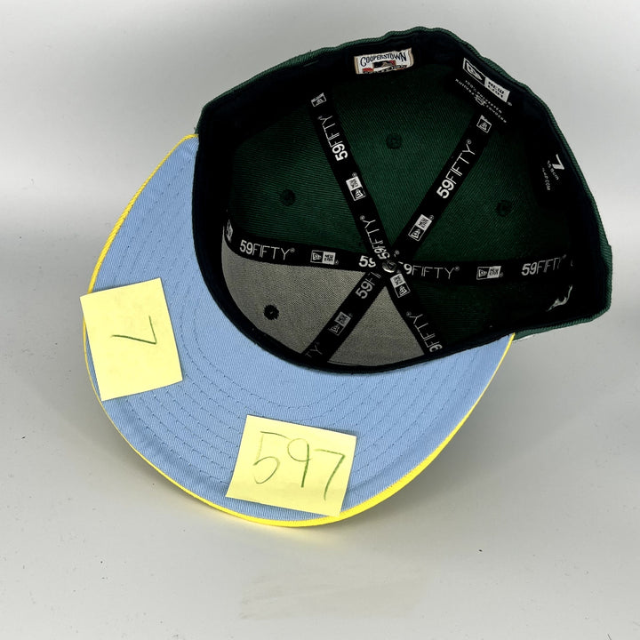 Green Yellow Athletics New Era MLB 59Fifty Fitted Hat