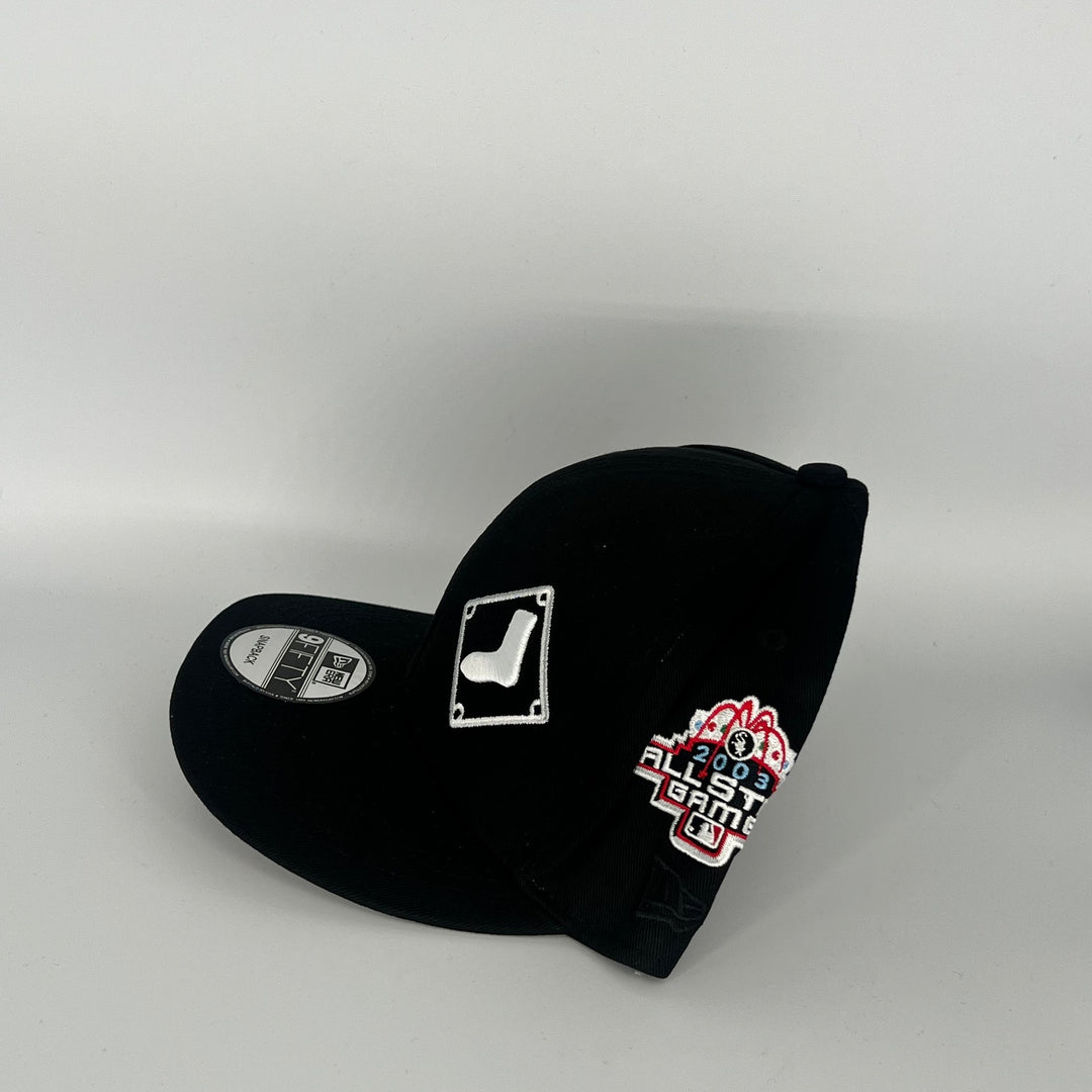 Black Chicago White Sox  World Series 05 2003 All Star Game Side Patch New Era MLB 9Fifty Snapback Hat