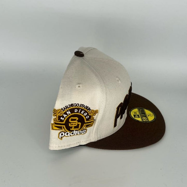 White Brown San Diego Padres New Era MLB 59Fifty Fitted Hat