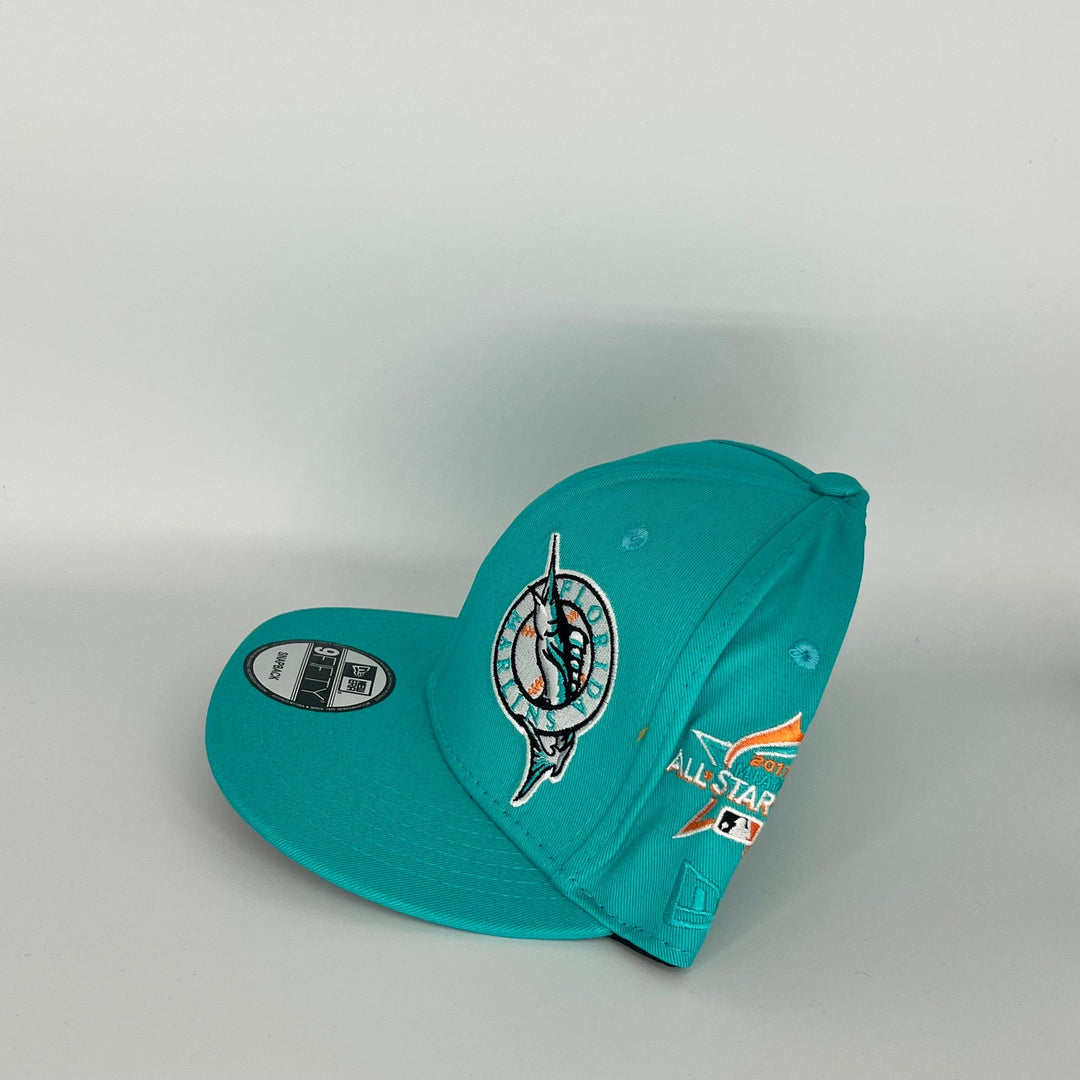 Blue Florida Marlins 1987 World Series 2017 All Star Side Patch New Era MLB 9Fifty Snapback Hat