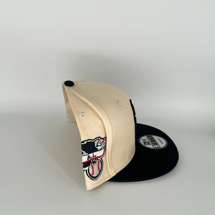 Khaki Black Baltimore Orioles  A.L. Side Patch New Era MLB 9Fifty Snapback Hat