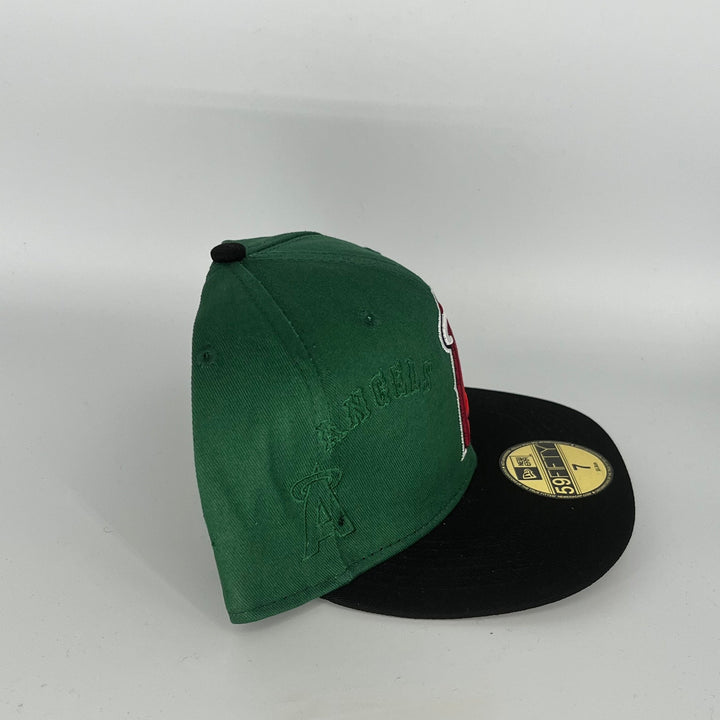 Green Black Los Angeles Angels New Era MLB 59Fifty Fitted Hat