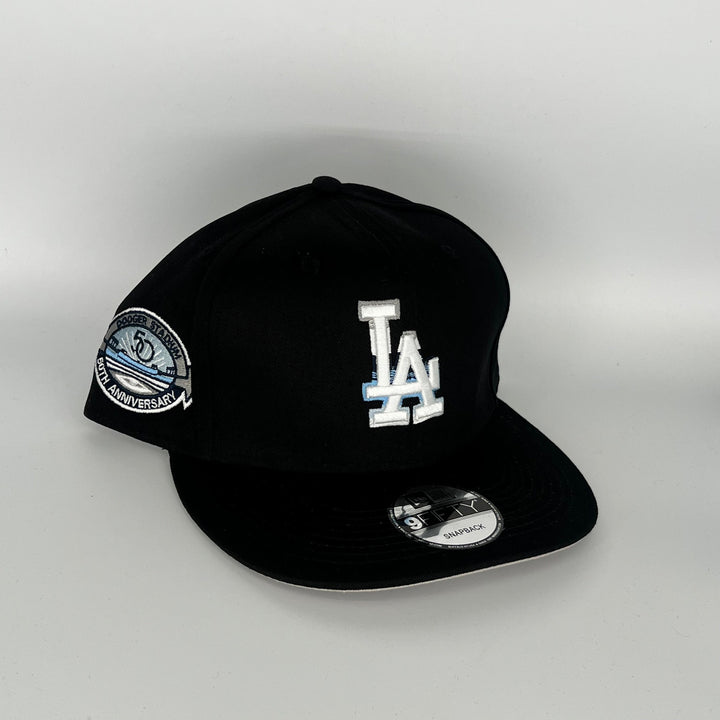Black Los Angeles Dodgers 50th Anniversary Dodger Stadium Side Patch New Era MLB 9Fifty Snapback Hat