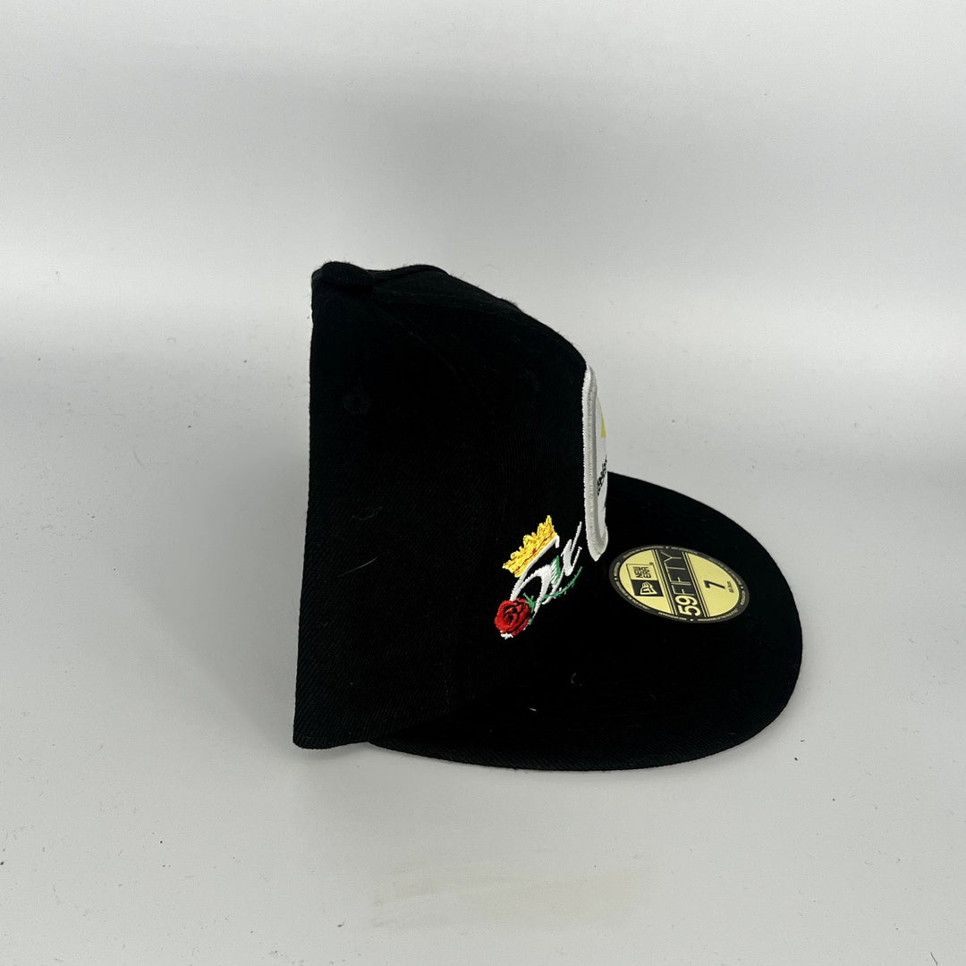 Black Pittsburgh Steelers 5X Champions Patch New Era NFL 59Fifty Fitted Hat