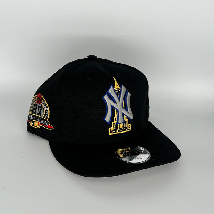 Black New York Yankees 27 World Championships Side Patch New Era MLB 9Fifty Snapback Hat
