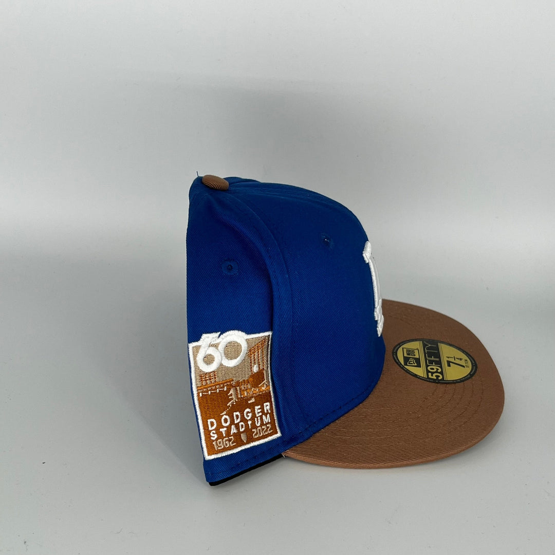 Blue Los Angeles Dodgers 60th Anniversary Dodger Stadium Side Patch New Era MLB 59Fifty Fitted Hat